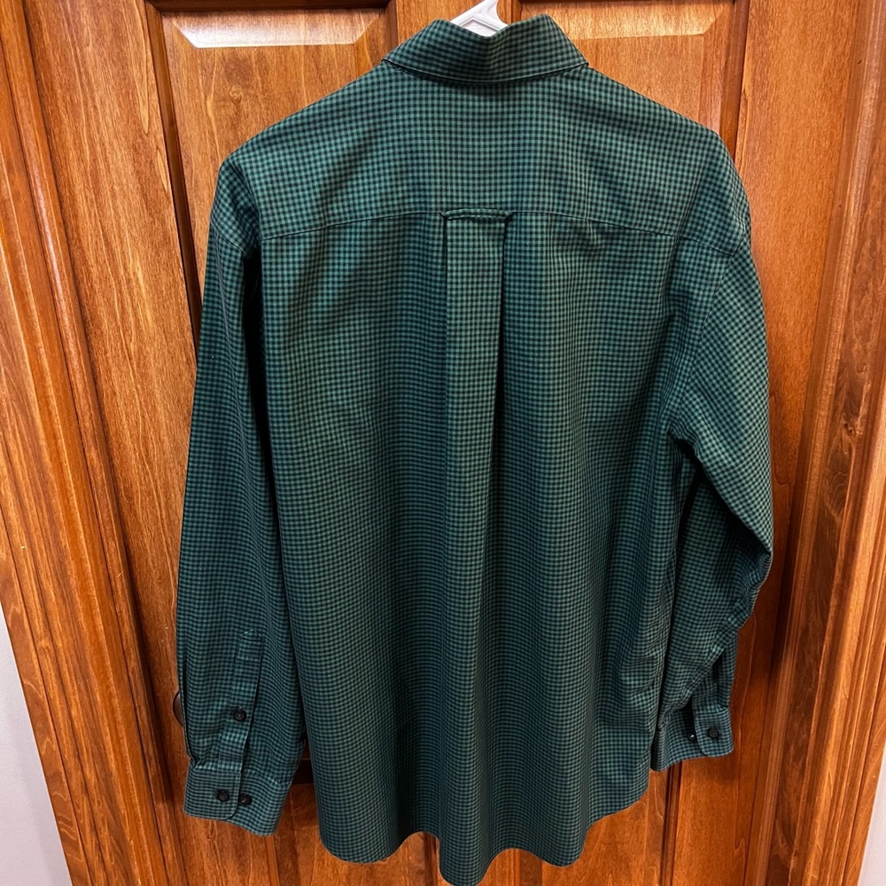 Men’s Orvis Checkered Button Down Green/Blue Medium - Picture 6 of 7